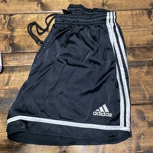 Adidas Silky Soccer Shorts Athletic White 3 stripe